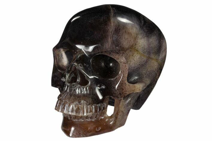 Realistic, Carved, Purple Fluorite Skull #116339